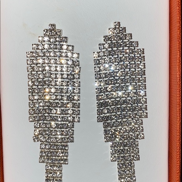 Drop bangle crystal chandelier earrings - Picture 3 of 4